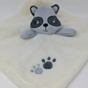 Baby Gear Lovey Raccoon Baby Security Blanket Plush Toy Paw Prints